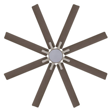 Octo 66" Contemporary Industrial Iron/Plastic Mobile-App/Remote-Controlled 6-Speed Ceiling Fan with Integrated LED Light - JONATHAN Y